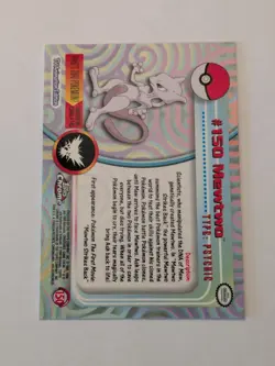 2000 Pokemon Topps Chrome Mewtwo #150 TV Animation Edition Holo Foil LP/NM - Image 3