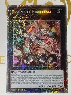 Traptrix Rafflesia RA02-EN034 Platinum Secret Rare 1st Edition Yugioh - Image 1
