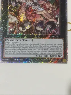 Traptrix Rafflesia RA02-EN034 Platinum Secret Rare 1st Edition Yugioh - Image 3
