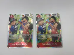 X2 Ace & Sabo & Luffy OP13-007 - One Piece TCG English - SR Foil NM Near-Mint - Image 1
