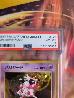 Pokemon Card Mr Mime Pantimos Jungle Dschungel Rare Holo 1997 Japanese PSA 8 - Image 4
