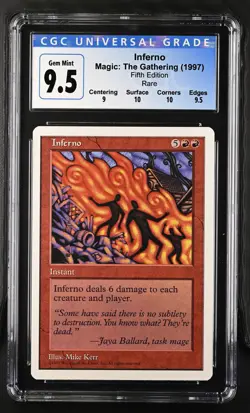 INFERNO 5th Edition Rare CGC 9.5 Gem Mint MTG [Nostalgium] - Image 1