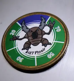 Pokemon 1999 Battling Coin Game Nintendo Hasbro #127 PINSIR - Image 1