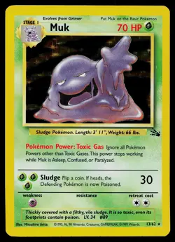 Pokemon Card - Muk Fossil 13/62 Holo Rare - Image 1