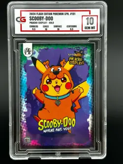 2024 Pokemon CG 10 Pikachu COSPLAY Scooby Doo TCG CGC PSA Flash Edition - Image 1