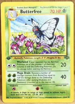 Butterfree 33/64 Jungle Set 1st Edition 1999 Vintage Pokemon TCG - Image 1