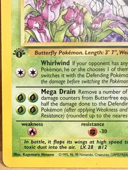 Butterfree 33/64 Jungle Set 1st Edition 1999 Vintage Pokemon TCG - Image 3
