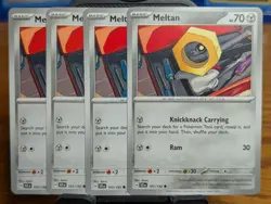 Pokemon TCG Stellar Crown Meltan 103/142 x4 Playset - Image 1