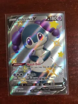 Pokemon TCG Indeedee V Shining Fates SV114/SV122 Holo Shiny Holo Rare - Image 1