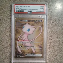 Pokemon 2023 151 Ultra Premium Collection MEW Ex Metal #205 PSA 9 Mint RARE - Image 1
