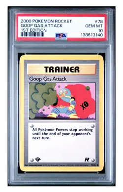 PSA 10 Gem Mint 💎 2000 POKEMON ROCKET | 1ST EDITION GOOP GAS ATTACK 78 - Image 1