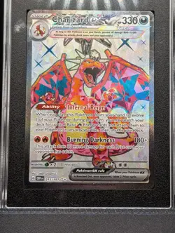 2023 Pokemon Obsidian Flames #215 Charizard EX Ultra Rare SGC 8 - Image 2