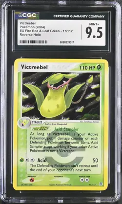 CGC 9.5 Victreebel EX Fire Red & Leaf Green 17/112 Reverse Holo Pokemon Card - Image 1