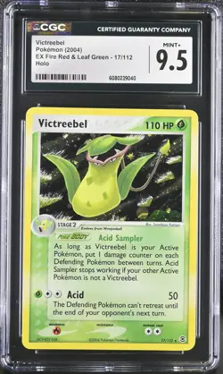 CGC 9.5 MINT+ Victreebel 2004 EX Fire Red & Leaf Green 17/112 Holo Pokemon Card - Image 1