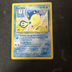 Qwilfish 49/64 - Neo Revelation - Vintage WOTC POKEMON Card - UNLIMITED - Image 1