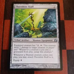 Mtg Thornbite Staff LP Morningtide Shaman Tribal Magic Card Artifact - Image 1