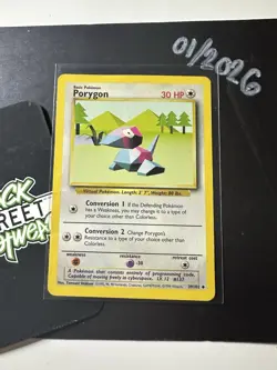 Porygon 39/102, 1999 Base Set, Pokemon TCG, WotC, Vintage, Uncommon, LP - Image 4