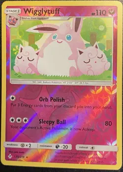 Wigglytuff Reverse Holo Rare 135/214 Pokemon TCG S&M Unbroken Bonds NM - Image 2