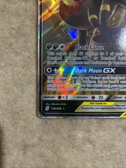 Umbreon & Darkrai GX Pokemon TCG #125/236 Rare Holo Unified Minds - Image 2