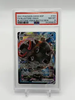 Pokemon Blastoise VMAX Full Art Promo Holo SWSH103 SWSH PSA 8 - Image 1