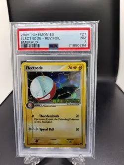 Pokemon EX Emerald 2005 Electrode Reverse Foil 27/106 PSA 7 - Image 1