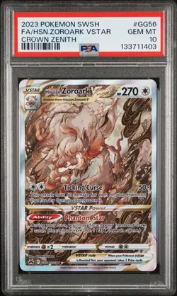 2023 POKEMON SWORD & SHIELD CROWN ZENITH FULL ART/HISUIAN ZOROARK VSTAR PSA 10 - Image 1