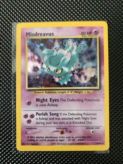 Misdreavus 11/64 Neo Revelation Holo Rare Pokemon LP/MP Vintage English OBO - Image 1