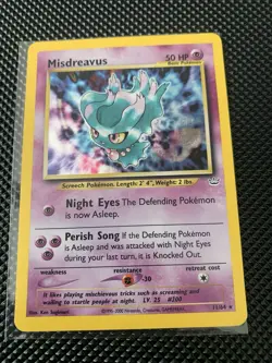 Misdreavus 11/64 Neo Revelation Holo Rare Pokemon LP/MP Vintage English OBO - Image 4