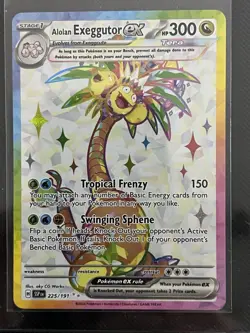 Pokemon Alolan Exeggutor ex 225/191 Surging Sparks Ultra Rare Full Art Holo NM - Image 1