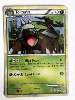 Pokemon TCG Torterra HSUnleashed Holo Card 10/95 Rare - Image 1