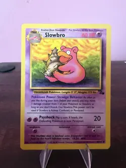 Pokemon TCG Slowbro Fossil Unlimited Uncommon Card 43/62 LP Condition Vintage - Image 1