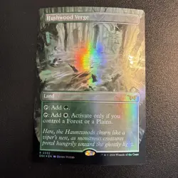 FOIL HUSHWOOD VERGE (BORDERLESS) Duskmourn: House Of Horror DSK Magic MTG CARD - Image 1