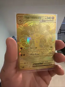 Pokemon TCG Mega Lucario EX Gold Mega Evolutions Card 188/132 Secret Rare - Image 3