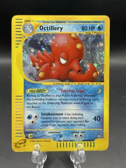 Octillery H20/H32 Aquapolis 2002 Holo Rare e-series SWIRL Pokemon Card TCG - Image 1