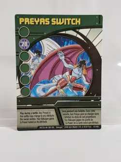 Bakugan Battle Brawlers Ability Card Green Preyas Switch 2008 43/48b - Image 1