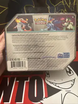 Pokemon TCG Paldea Partners Meowscarada EX Tin New Sealed 5 Boosters Packs - Image 3