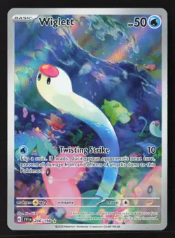 Wiglett Illustration Rare Holofoil SVI 206/198 NM Pokemon TCG - Image 1