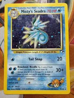 Misty’s Seadra Holo 9/132 – Gym Heroes – WOTC Pokemon – HP/DMG - Image 1