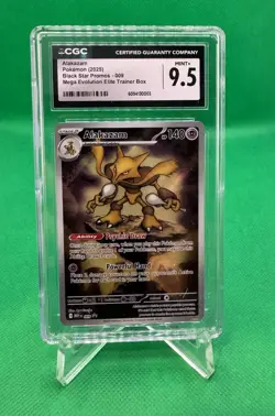 2025 POKEMON MEGA EVOLUTION ETB PROMO #009 ALAKAZAM CGC 9.5 - Image 1