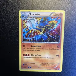 Pokemon TCG Lucario XY140 Black Star Promo Holo Cosmos Holo Lightly Played - Image 1