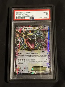 2015 POKEMON XY BLACK STAR PROMOS #XY69 RAYQUAZA EX PSA 5 - Image 1