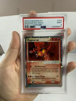 Pokemon Magmar EX Ruby & Sapphire 100/109 Holo Rare PSA 9 - Image 2