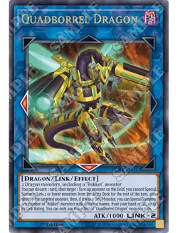 Yugioh - Quadborrel Dragon (Ultra Rare) (1st Edition) - SDRR-EN043 P - Image 1