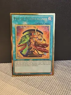 Yugioh Pot Of Extravagance Gold Rare 1st Edition MGED-EN046 - Image 1