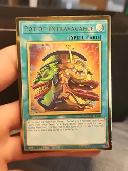 Yugioh Pot Of Extravagance Gold Rare 1st Edition MGED-EN046 - Image 2