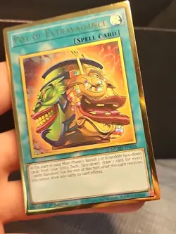 Yugioh Pot Of Extravagance Gold Rare 1st Edition MGED-EN046 - Image 3