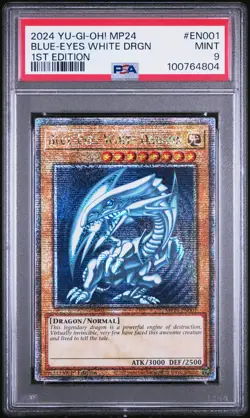 2024 YU-GI-OH! MP24-25TH ANV TIN: DUELING MIRRORS BLUE-EYES WHITE DRAGON PSA 9 - Image 1