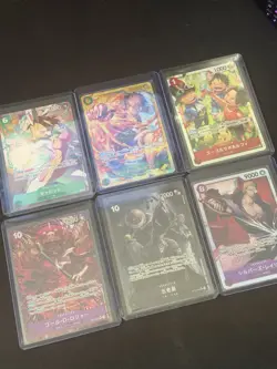 One Piece Card Game JP Lot x6 OP13 SEC/SR AA Gol D Roger Luffy Rayleigh Carrot - Image 1