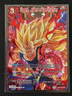 Dragon Ball Super Card Game Vegeta, Agent of Destruction DR Foil Card BT6-120 - Image 1