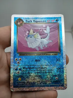 2002 Pokemon TCG Dark Vaporeon 9/110 Legendary Collection Reverse Holo Card - Image 1